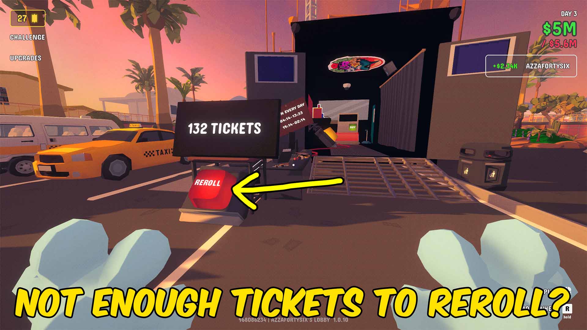 Free Ticket Shop Rerolls